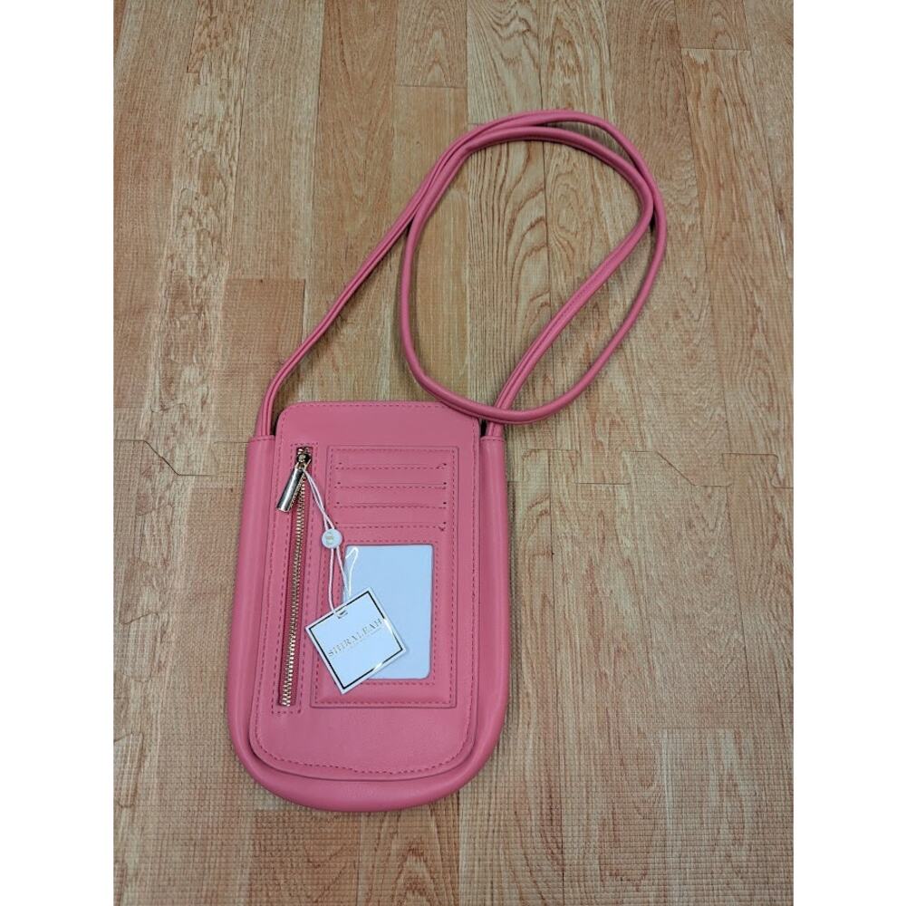 Shiraleah Charlotte Phone Crossbody Bag Small Pink Vegan Leather